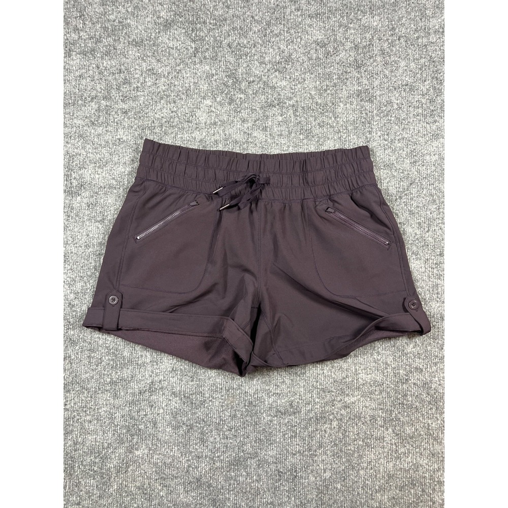 90 Degree By Reflex Athletic Shorts Women Medium Purple Lycra Stretch Cuffed Hem